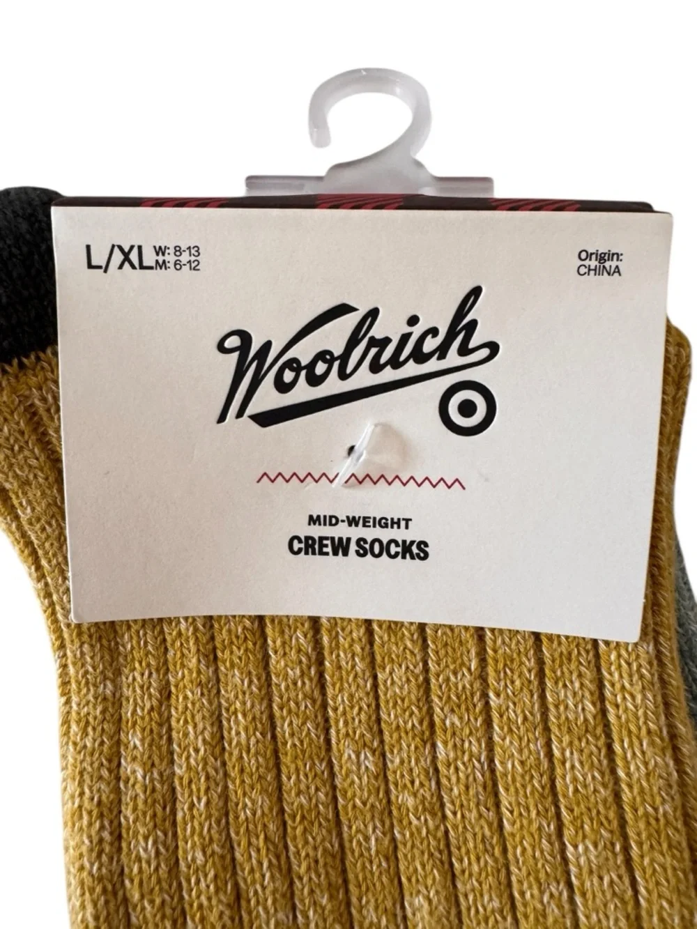 WOOLRICH For Target NWT Color Block Mid Weight Socks Size L/XL